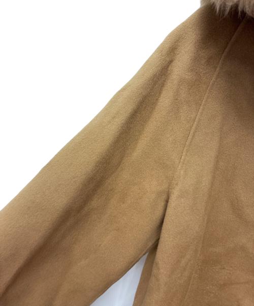 GRACE CONTINENTAL（（グレースコンチネンタル）GRACE CONTINENTAL (（グレースコンチネンタル) ポンチョ風トリミングコート ブラウン サイズ:SIZE 36の古着・服飾アイテム