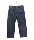 stussyステューシー）の古着「00s AUTHENTIC WORKGEAR ワークパンツ」｜ネイビー