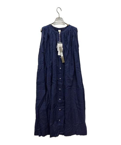 08MAB（ゼロハチマブ）08MAB (ゼロハチマブ) コットン ノースリーブ ワンピース ネイビー サイズ:SIZE Freeの古着・服飾アイテム