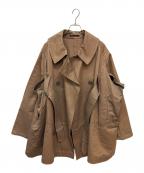 Yohji Yamamoto FEMMEヨウジヤマモトファム）の古着「コットンベルトジャケット」｜ブラウン