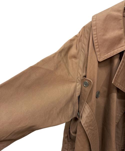 Yohji Yamamoto FEMME（ヨウジヤマモトファム）YOHJI YAMAMOTO FEMME (ヨウジヤマモトファム) コットンベルトジャケット ブラウン サイズ:2の古着・服飾アイテム