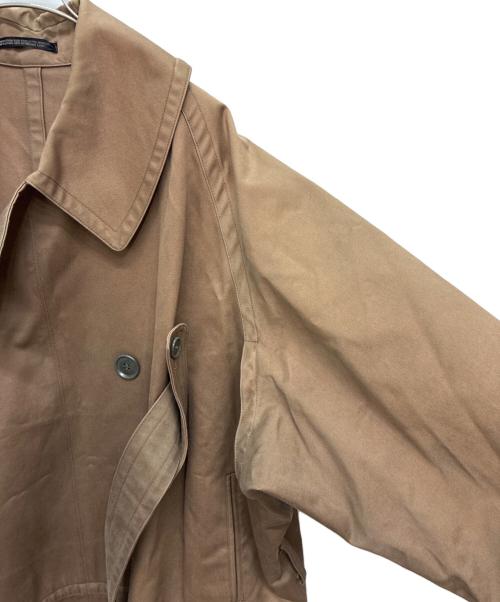 Yohji Yamamoto FEMME（ヨウジヤマモトファム）YOHJI YAMAMOTO FEMME (ヨウジヤマモトファム) コットンベルトジャケット ブラウン サイズ:2の古着・服飾アイテム