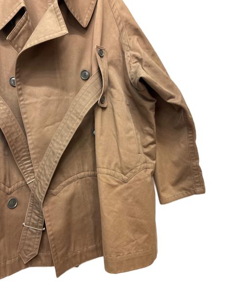 Yohji Yamamoto FEMME（ヨウジヤマモトファム）YOHJI YAMAMOTO FEMME (ヨウジヤマモトファム) コットンベルトジャケット ブラウン サイズ:2の古着・服飾アイテム