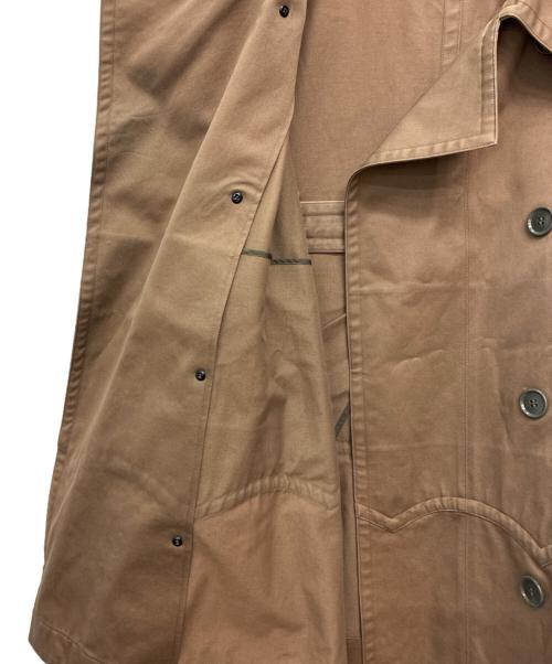 Yohji Yamamoto FEMME（ヨウジヤマモトファム）YOHJI YAMAMOTO FEMME (ヨウジヤマモトファム) コットンベルトジャケット ブラウン サイズ:2の古着・服飾アイテム