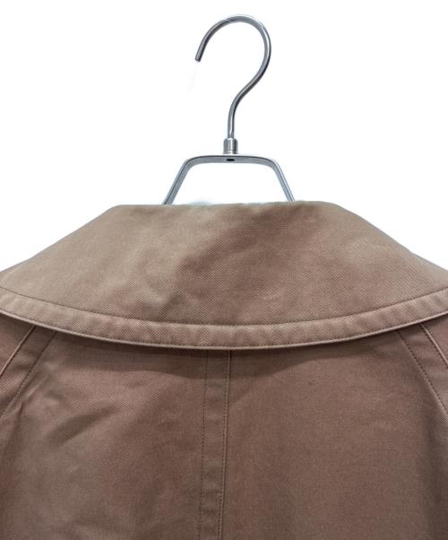 Yohji Yamamoto FEMME（ヨウジヤマモトファム）YOHJI YAMAMOTO FEMME (ヨウジヤマモトファム) コットンベルトジャケット ブラウン サイズ:2の古着・服飾アイテム