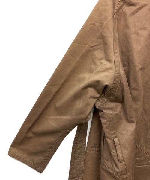 Yohji Yamamoto FEMME（ヨウジヤマモトファム）YOHJI YAMAMOTO FEMME (ヨウジヤマモトファム) コットンベルトジャケット ブラウン サイズ:2の古着・服飾アイテム