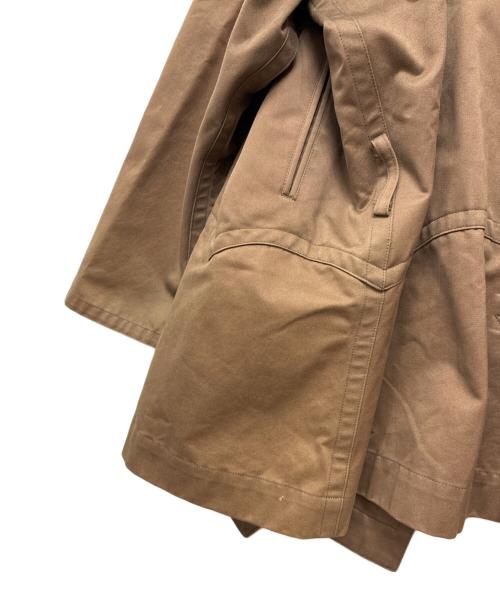 Yohji Yamamoto FEMME（ヨウジヤマモトファム）YOHJI YAMAMOTO FEMME (ヨウジヤマモトファム) コットンベルトジャケット ブラウン サイズ:2の古着・服飾アイテム