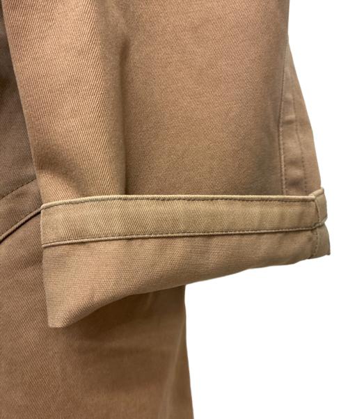 Yohji Yamamoto FEMME（ヨウジヤマモトファム）YOHJI YAMAMOTO FEMME (ヨウジヤマモトファム) コットンベルトジャケット ブラウン サイズ:2の古着・服飾アイテム