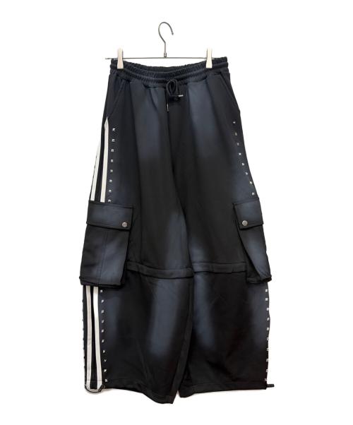 REFLEM（レフレム）REFLEM (レフレム) 2WAYスプレー加工スタッズラインジャージパンツ ブラック サイズ:Fの古着・服飾アイテム