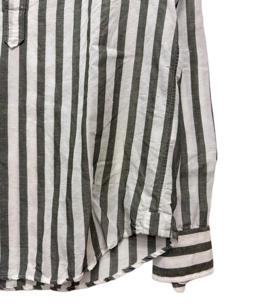 ASPESI（アスペジ）ASPESI (アスペジ) プルオーバーシャツ ホワイト×グレー サイズ:Lの古着・服飾アイテム