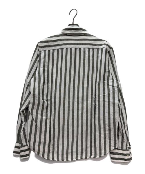 ASPESI（アスペジ）ASPESI (アスペジ) プルオーバーシャツ ホワイト×グレー サイズ:Lの古着・服飾アイテム