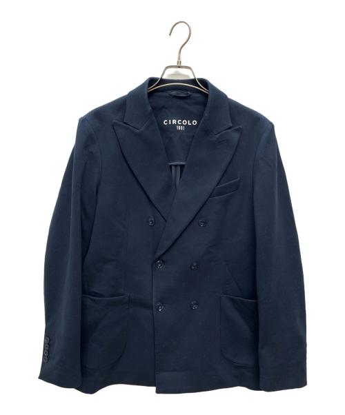 CIRCOLO 1901（チルコロ1901）Circolo 1901 (チルコロ1901) 6Bダブルブレスト ピークドラペルジャケット ネイビー サイズ:SIZE 48の古着・服飾アイテム