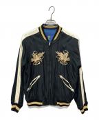 東洋エンタープライズトウヨウエンタープライズ）の古着「Early 1950s Style Acetate Souvenir Jacket “DRAGON HEAD” × “ROARING TIGER”」｜ブラック