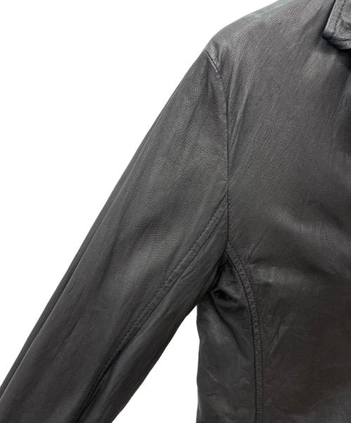 SHELLAC（シェラック）SHELLAC (シェラック) レザーコート ブラック サイズ:SIZE 46の古着・服飾アイテム