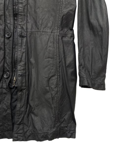 SHELLAC（シェラック）SHELLAC (シェラック) レザーコート ブラック サイズ:SIZE 46の古着・服飾アイテム