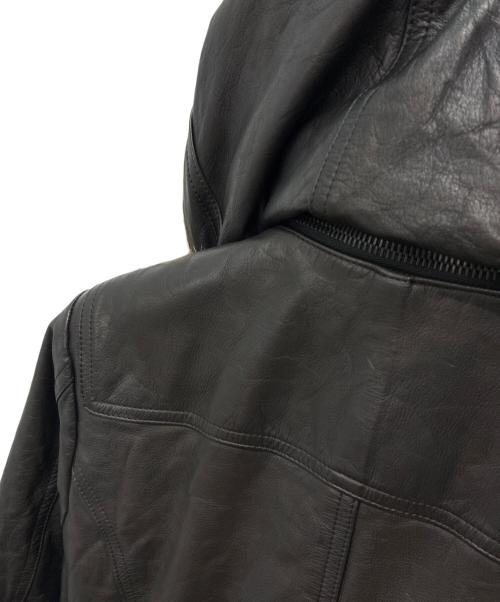 SHELLAC（シェラック）SHELLAC (シェラック) レザーダッフルジャケット ブラック サイズ:SIZE 48の古着・服飾アイテム