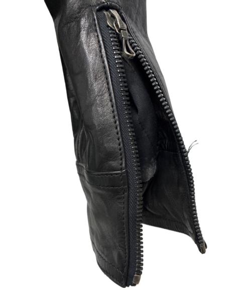 SHELLAC（シェラック）SHELLAC (シェラック) レザーダッフルジャケット ブラック サイズ:SIZE 48の古着・服飾アイテム