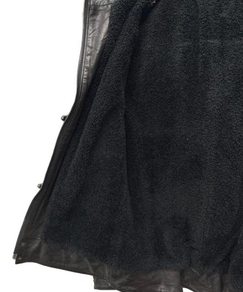 SHELLAC（シェラック）SHELLAC (シェラック) レザーダッフルジャケット ブラック サイズ:SIZE 48の古着・服飾アイテム