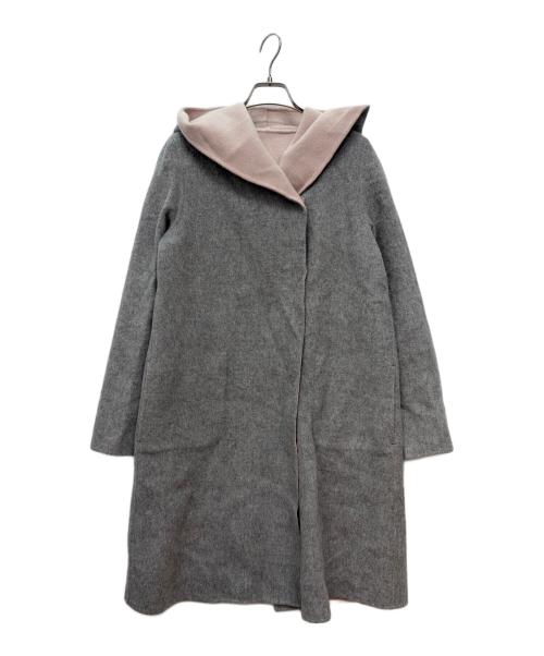 STRAWBERRY FIELDS（ストロベリーフィールズ）STRAWBERRY FIELDS (ストロベリーフィールズ) リバーロングコート グレー×ピンク サイズ:2 未使用品の古着・服飾アイテム