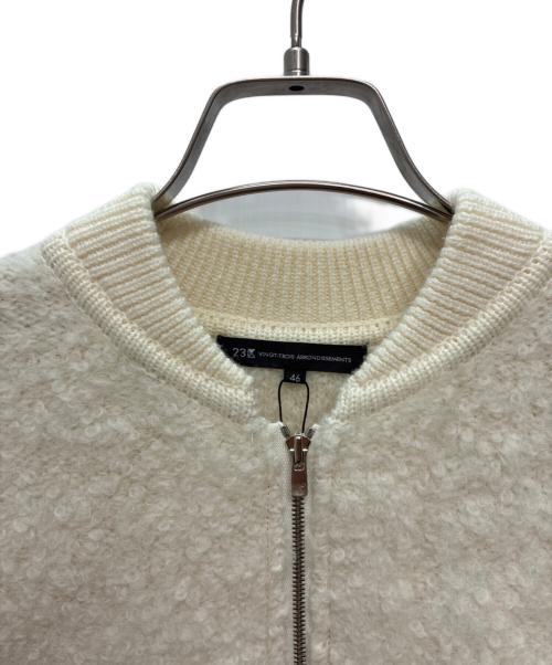 23区（ニジュウサンク）23区 (ニジュウサンク) アルパカウールジップアップジャケット ベージュ サイズ:SIZE 46 未使用品の古着・服飾アイテム