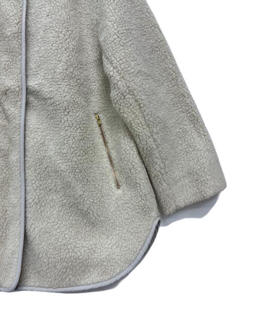 any FAM（エニィ ファム）any FAM (エニィ ファム) ノーカラーボアジャケット ベージュ サイズ:SIZE 4の古着・服飾アイテム