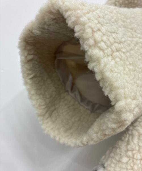 any FAM（エニィ ファム）any FAM (エニィ ファム) ノーカラーボアジャケット ベージュ サイズ:SIZE 4の古着・服飾アイテム