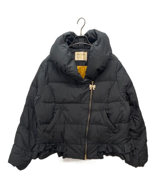 franche lippee（フランシュリッペ）franche lippee (フランシュリッペ) リボンダウンジャケット ブラック サイズ:3Lの古着・服飾アイテム