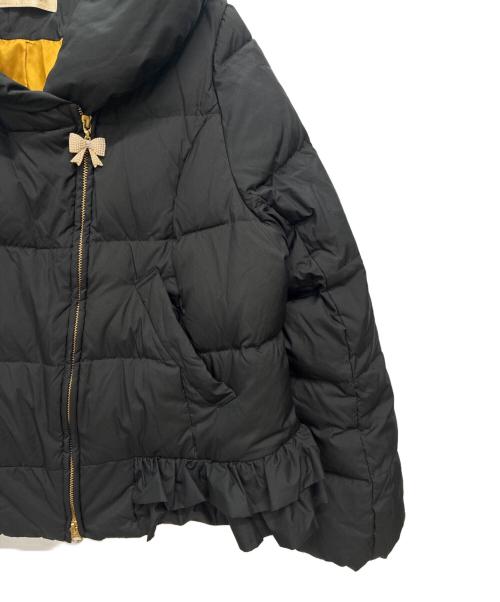 franche lippee（フランシュリッペ）franche lippee (フランシュリッペ) リボンダウンジャケット ブラック サイズ:3Lの古着・服飾アイテム
