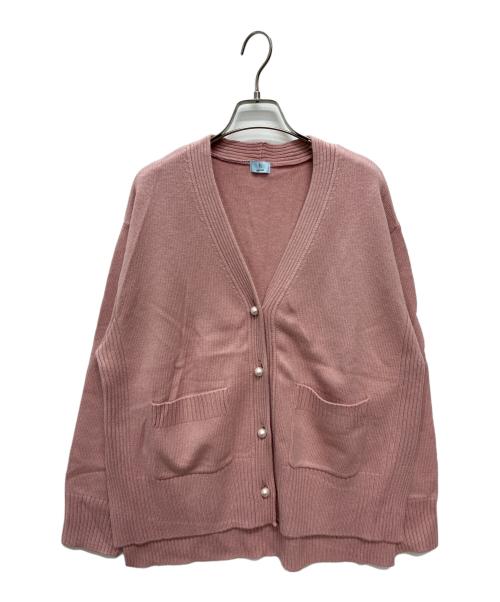 KUMIKYOKU（クミキョク）KUMIKYOKU (クミキョク) パールボタンカーディガン ピンク サイズ:6 未使用品の古着・服飾アイテム