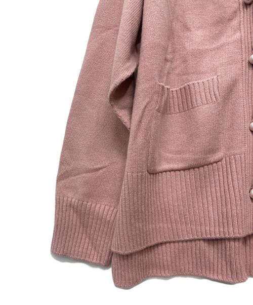 KUMIKYOKU（クミキョク）KUMIKYOKU (クミキョク) パールボタンカーディガン ピンク サイズ:6 未使用品の古着・服飾アイテム