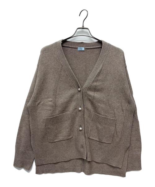 KUMIKYOKU（クミキョク）KUMIKYOKU (クミキョク) パールボタンカーディガン ベージュ サイズ:6の古着・服飾アイテム
