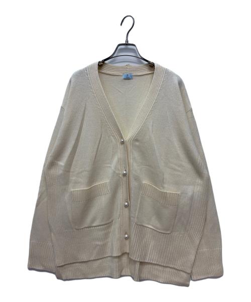 KUMIKYOKU（クミキョク）KUMIKYOKU (クミキョク) パールボタンカーディガン アイボリー サイズ:6 未使用品の古着・服飾アイテム
