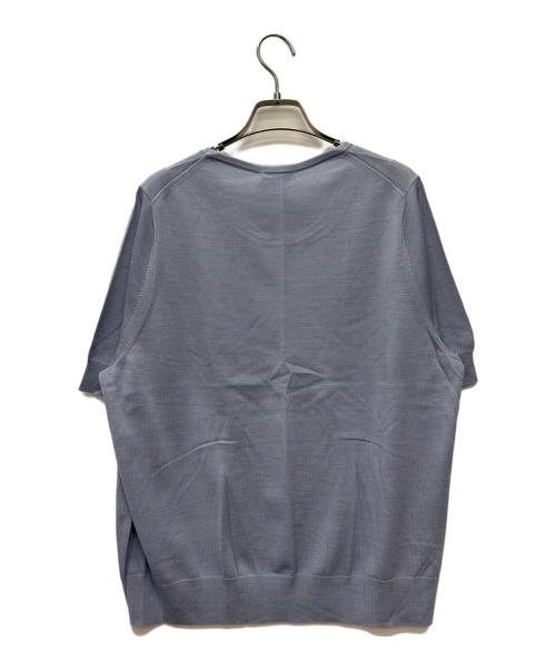 23区（ニジュウサンク）23区 (ニジュウサンク) 半袖ニット ブルー サイズ:48 未使用品の古着・服飾アイテム