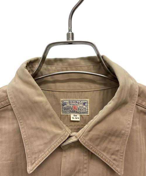 BUZZ RICKSON'S（バズリクソンズ）Buzz Rickson's (バズリクソンズ) ヘリンボーンワークシャツ ベージュ サイズ:16-16 1/2の古着・服飾アイテム