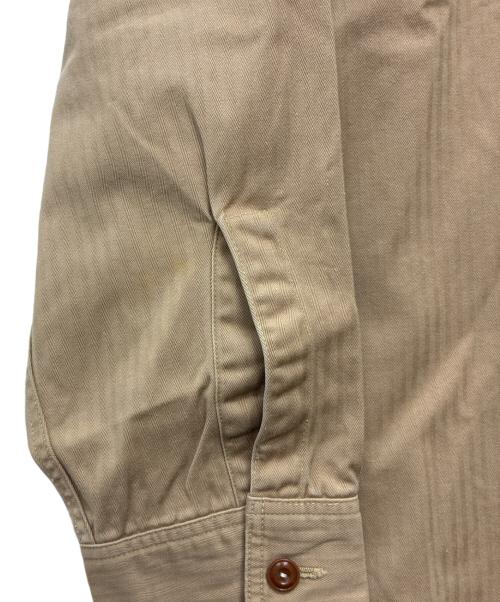 BUZZ RICKSON'S（バズリクソンズ）Buzz Rickson's (バズリクソンズ) ヘリンボーンワークシャツ ベージュ サイズ:16-16 1/2の古着・服飾アイテム