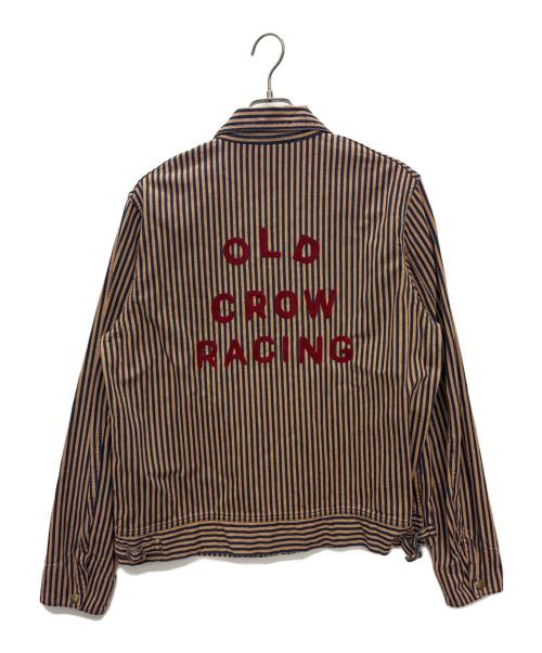 OLD CROW（オールドクロウ）OLD CROW (オールドクロウ) スポーツジャケット ブラウン×ネイビー サイズ:Lの古着・服飾アイテム