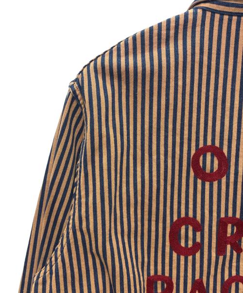 OLD CROW（オールドクロウ）OLD CROW (オールドクロウ) スポーツジャケット ブラウン×ネイビー サイズ:Lの古着・服飾アイテム