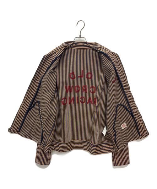 OLD CROW（オールドクロウ）OLD CROW (オールドクロウ) スポーツジャケット ブラウン×ネイビー サイズ:Lの古着・服飾アイテム