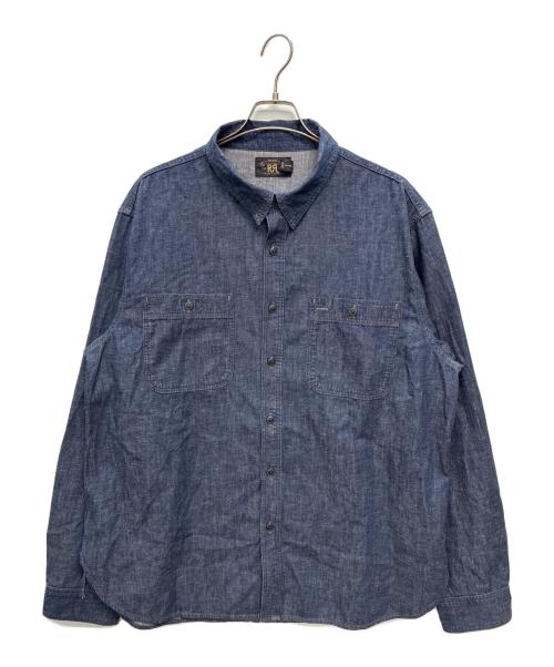 RRL（ダブルアールエル）RRL (ダブルアールエル) インディゴ デニム ワークシャツ インディゴ サイズ:XXLの古着・服飾アイテム
