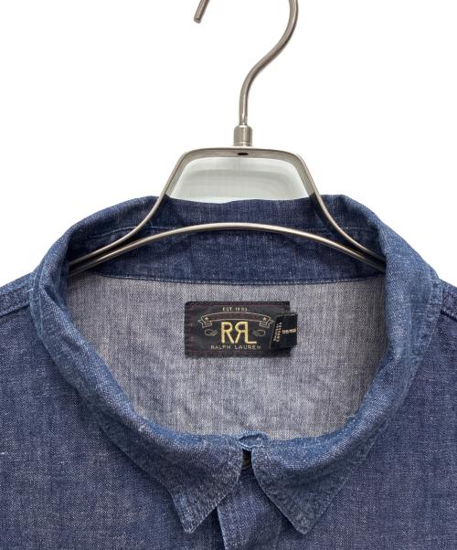 RRL（ダブルアールエル）RRL (ダブルアールエル) インディゴ デニム ワークシャツ インディゴ サイズ:XXLの古着・服飾アイテム