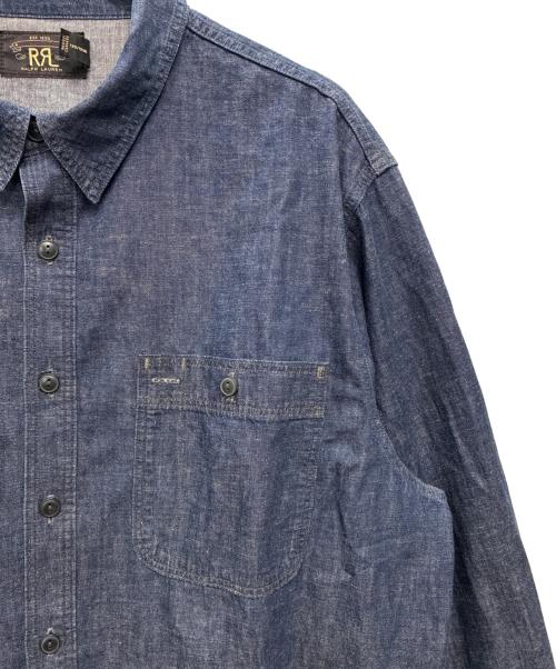 RRL（ダブルアールエル）RRL (ダブルアールエル) インディゴ デニム ワークシャツ インディゴ サイズ:XXLの古着・服飾アイテム