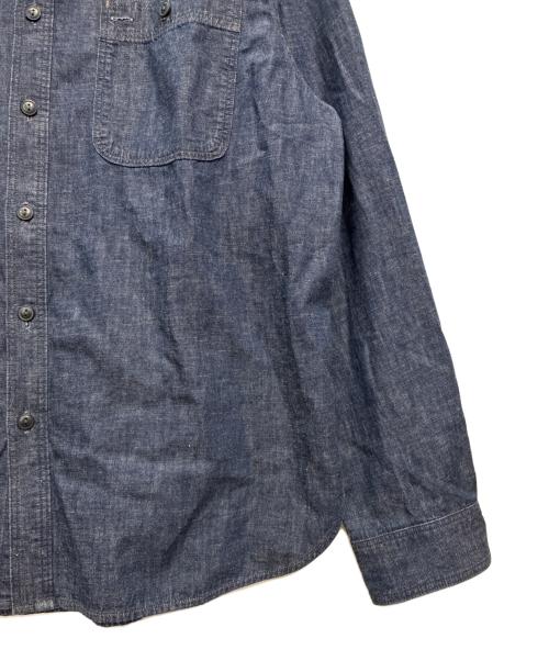 RRL（ダブルアールエル）RRL (ダブルアールエル) インディゴ デニム ワークシャツ インディゴ サイズ:XXLの古着・服飾アイテム