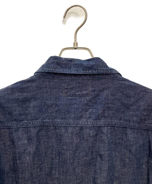 RRL（ダブルアールエル）RRL (ダブルアールエル) インディゴ デニム ワークシャツ インディゴ サイズ:XXLの古着・服飾アイテム