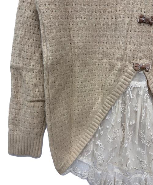franche lippee（フランシュリッペ）franche lippee (フランシュリッペ) 厚手カーディガン ベージュ サイズ:M 未使用品の古着・服飾アイテム