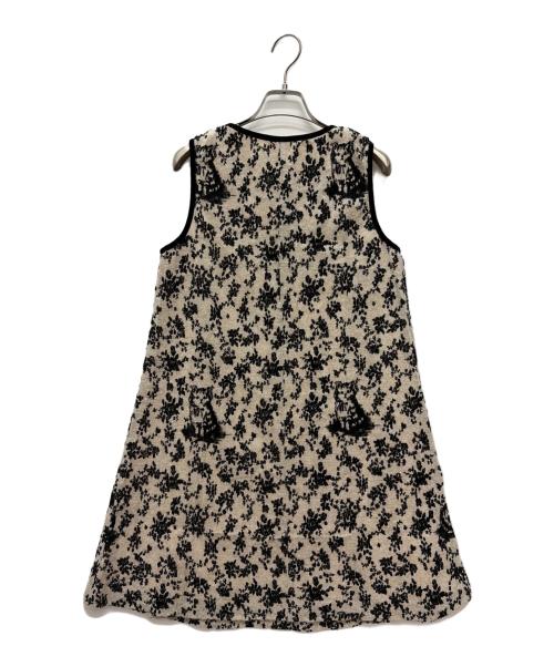 franche lippee（フランシュリッペ）franche lippee (フランシュリッペ) ノースリーブワンピース ブラック×ホワイト サイズ:Mの古着・服飾アイテム