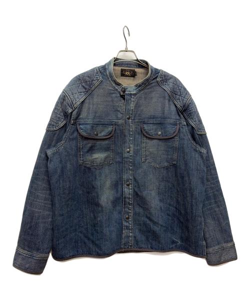 RRL（ダブルアールエル）RRL (ダブルアールエル) Quilted Denim Shirt Jacket ブルー サイズ:XXLの古着・服飾アイテム