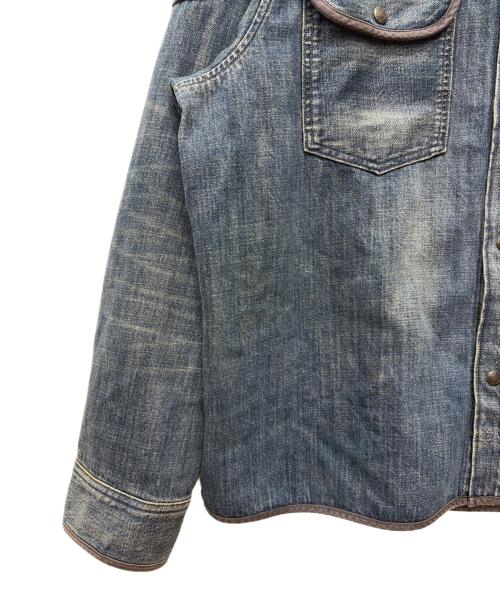 RRL（ダブルアールエル）RRL (ダブルアールエル) Quilted Denim Shirt Jacket ブルー サイズ:XXLの古着・服飾アイテム