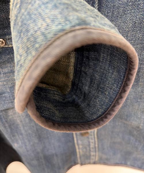 RRL（ダブルアールエル）RRL (ダブルアールエル) Quilted Denim Shirt Jacket ブルー サイズ:XXLの古着・服飾アイテム