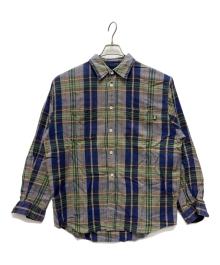 stussy（ステューシー）の古着「90s 紺タグ ネルシャツ」｜グリーン×ネイビー