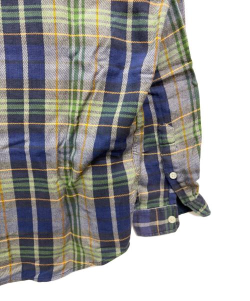 stussy（ステューシー）stussy (ステューシー) 90s 紺タグ ネルシャツ グリーン×ネイビー サイズ:Mの古着・服飾アイテム